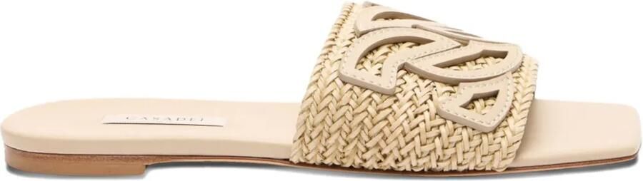 Casadei Sandalen met geweven bandje Beige