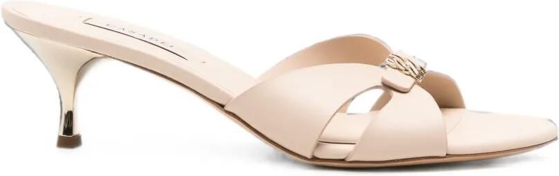 Casadei Sandalen met logoplakkaat Beige