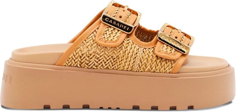 Casadei Sandalen met plateauzool Bruin