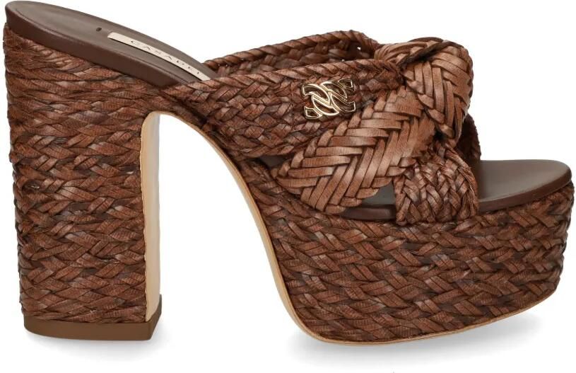 Casadei Sandalen met plateauzool Bruin