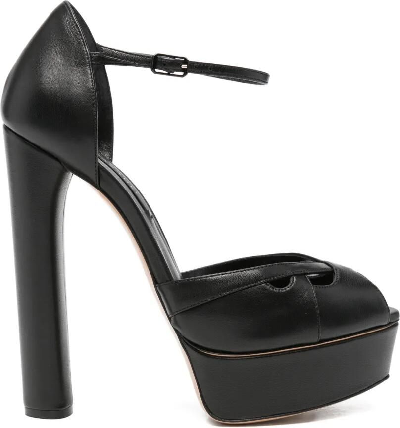 Casadei Sandalen met plateauzool Zwart