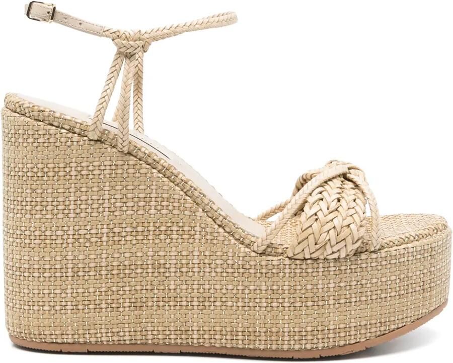 Casadei Sandalen met sleehak Beige