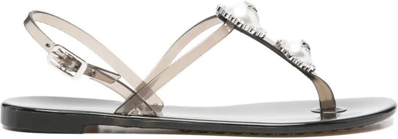 Casadei Sandalen verfraaid met imitatieparels Wit