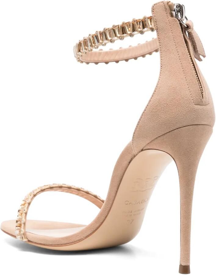 Casadei Sandalen verfraaid met kristal Beige - Foto 2