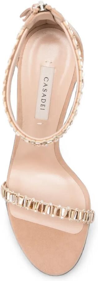 Casadei Sandalen verfraaid met kristal Beige - Foto 3