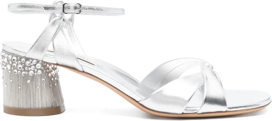 Casadei Sandalen verfraaid met kristal Zilver