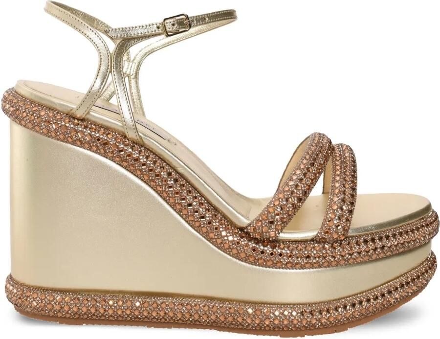 Casadei Sandalen verfraaid met kristallen Goud