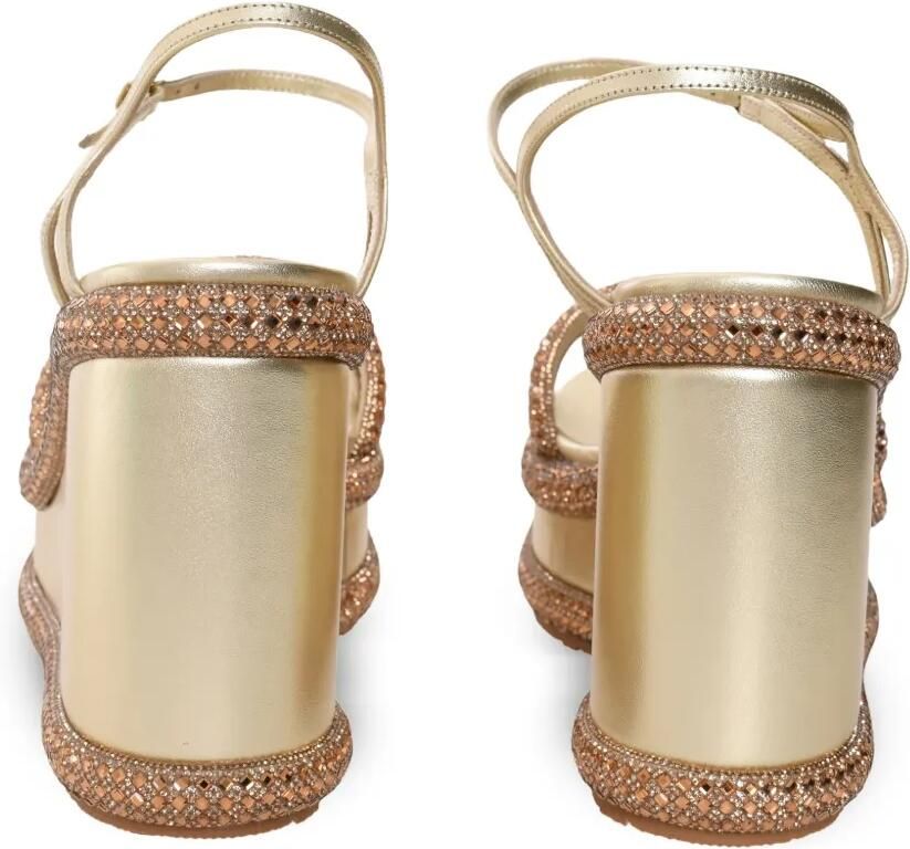 Casadei Sandalen verfraaid met kristallen Goud - Foto 3