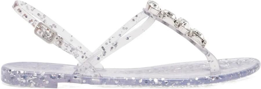 Casadei Sandalen verfraaid met kristallen Wit