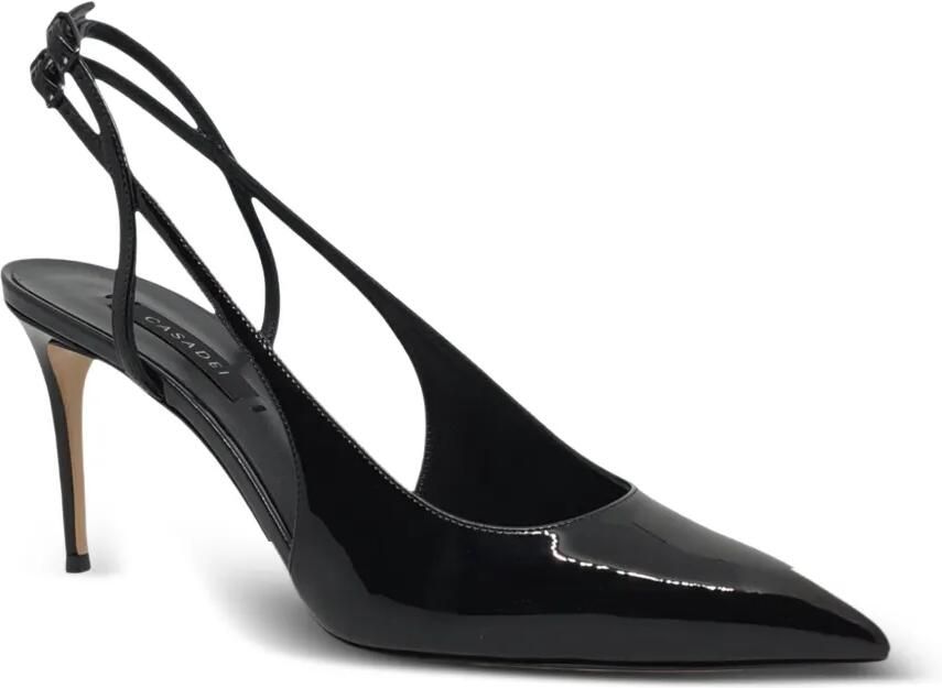 Casadei Slingback pumps met puntige neus Zwart - Foto 3