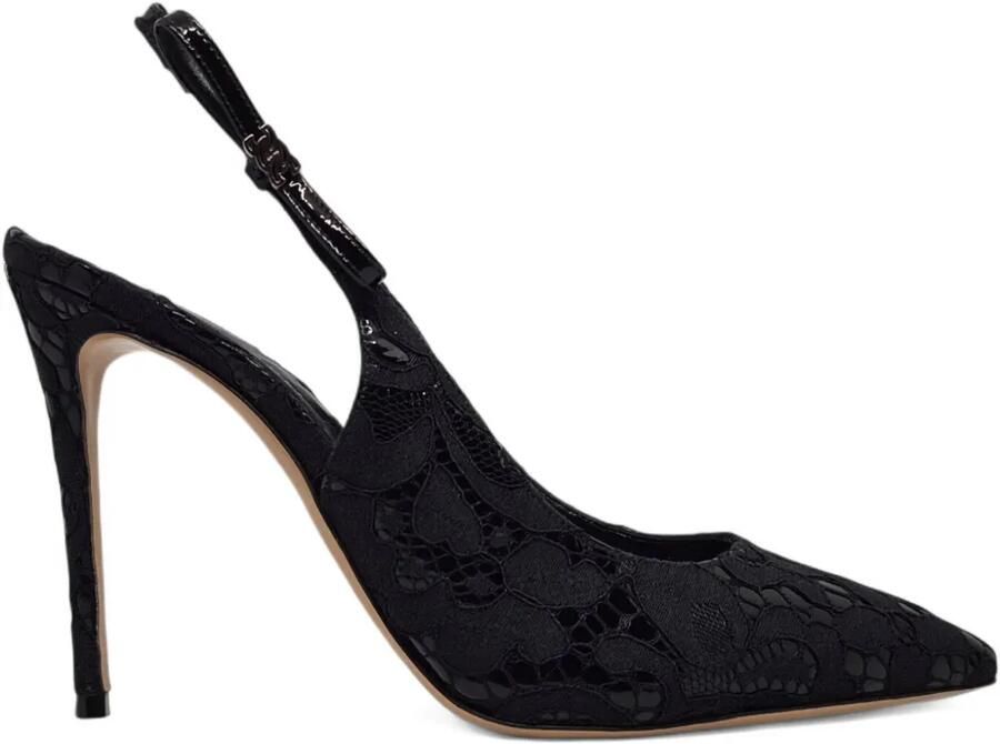 Casadei Slingback pumps van kant Zwart