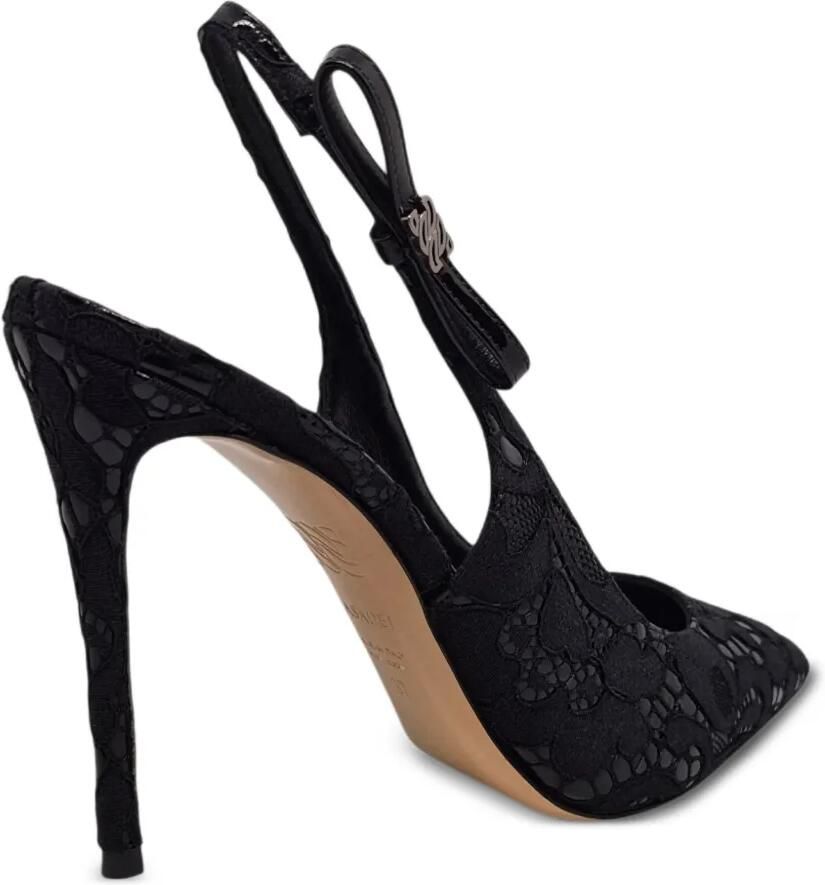 Casadei Slingback pumps van kant Zwart - Foto 2