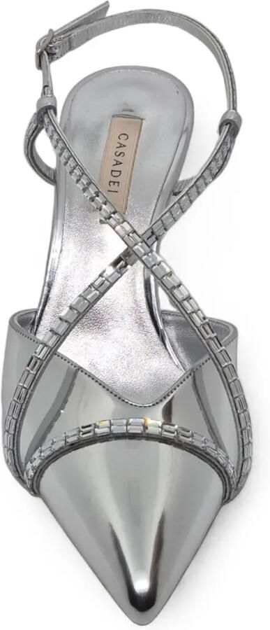 Casadei Slingback pumps verfraaid met kristallen Zilver - Foto 4