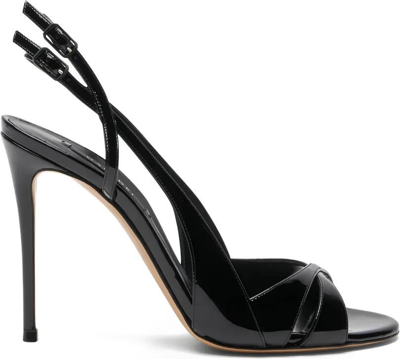 Casadei Slingback sandalen met gekruist detail Zwart