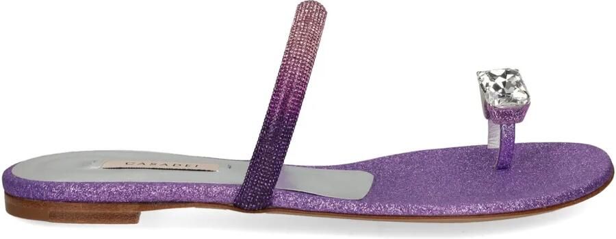 Casadei Slippers met ringdetail Paars