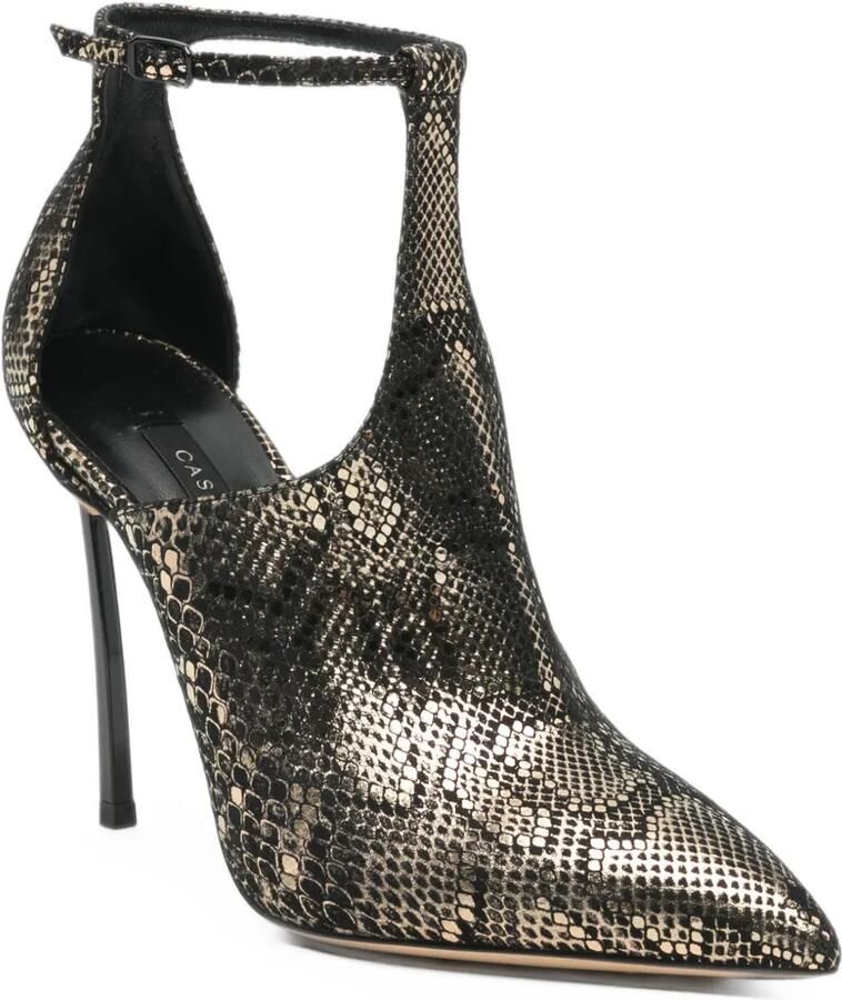 Casadei snake-effect buckled pumps Goud - Foto 2