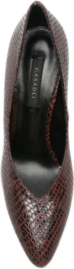 Casadei snake-effect leather pumps Bruin - Foto 4