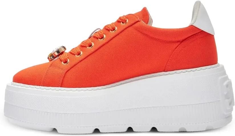 Casadei Sneakers met plateauzool en verfraaid met kristallen Oranje - Foto 2