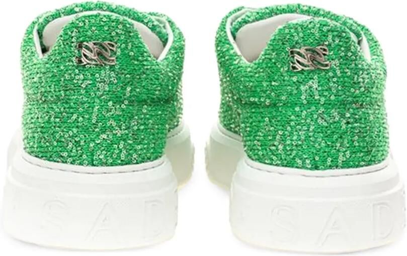 Casadei Sneakers verfraaid met pailletten en chunky zool Groen - Foto 4