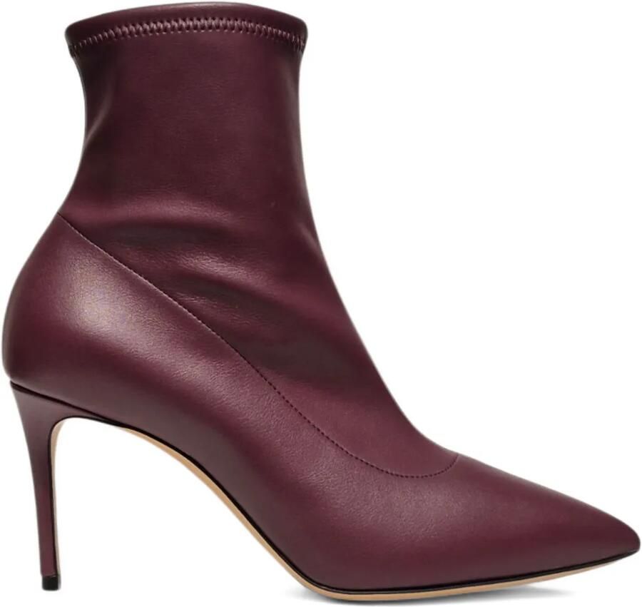Casadei Stiletto enkellaarzen met puntige neus Paars