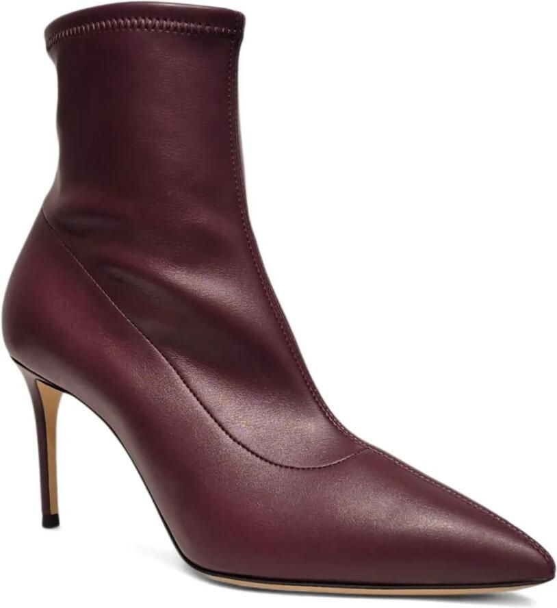 Casadei Stiletto enkellaarzen met puntige neus Paars - Foto 2