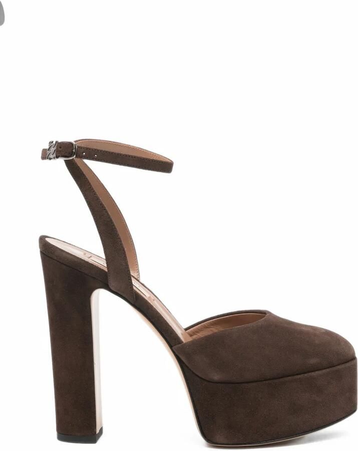 Casadei suede platform pumps Bruin