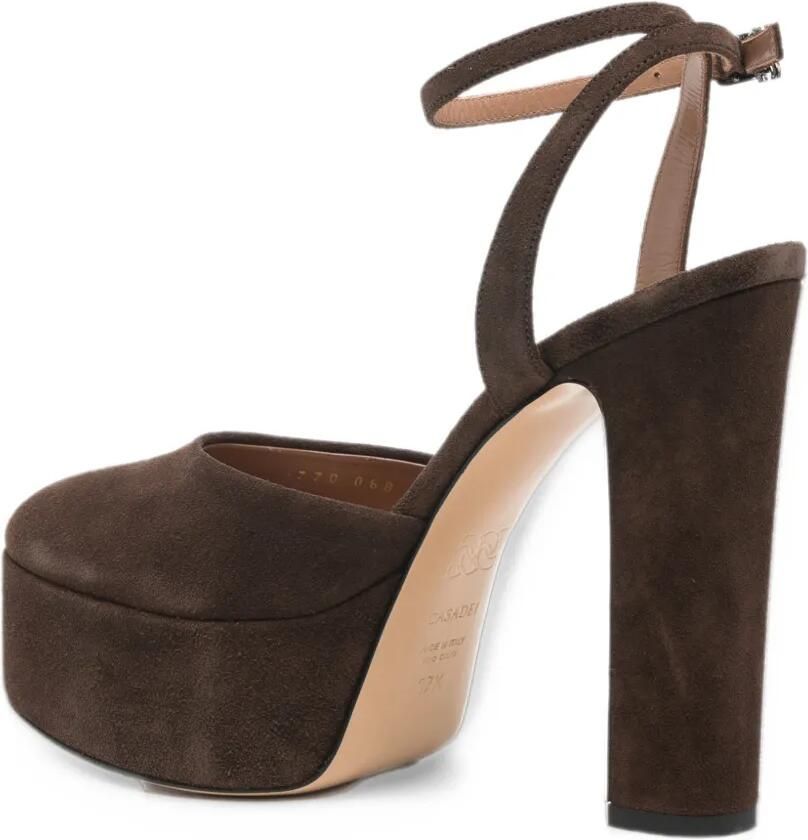 Casadei suede platform pumps Bruin - Foto 2