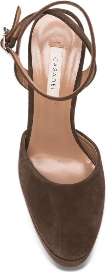 Casadei suede platform pumps Bruin - Foto 3