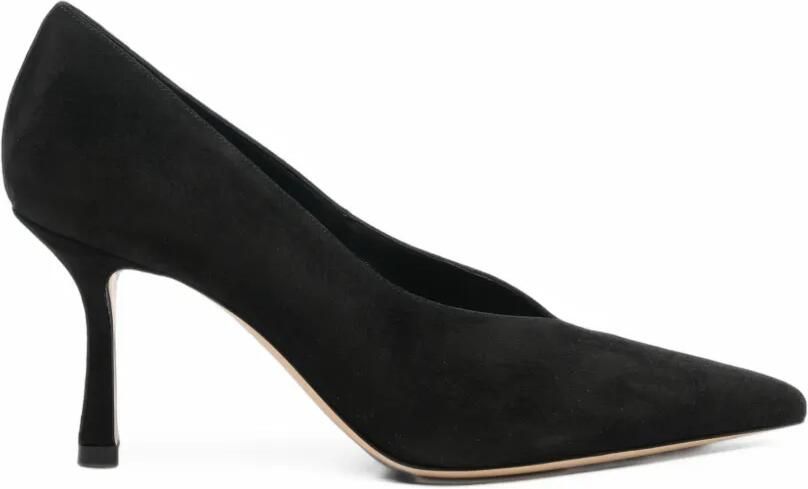 Casadei suede pointed-toe pumps Zwart