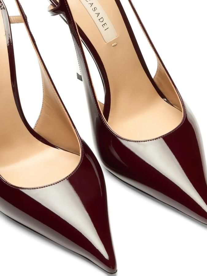 Casadei Superblade lakleren slingbacks pumps Rood
