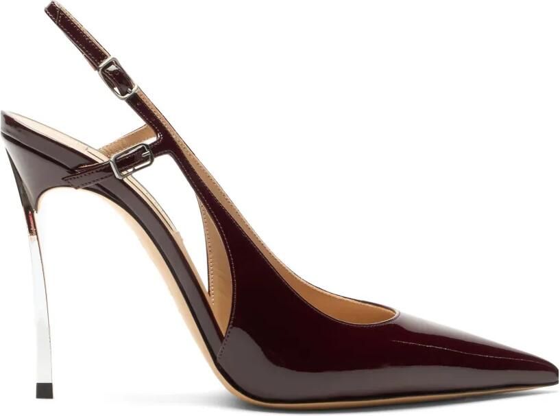 Casadei Superblade lakleren slingbacks pumps Rood - Foto 4