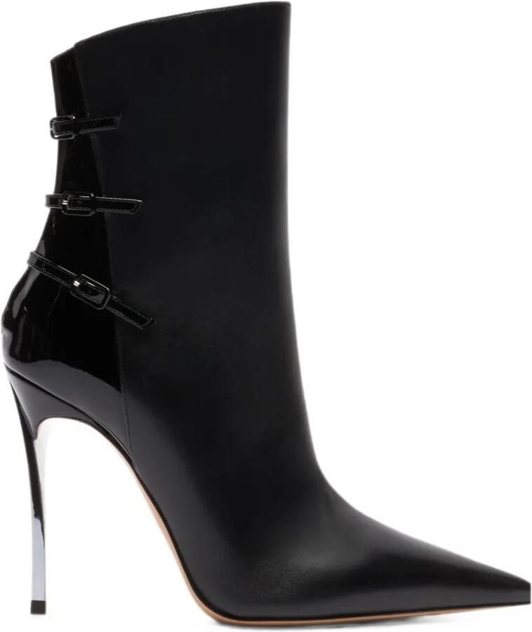 Casadei Superblade leren enkellaarzen Zwart