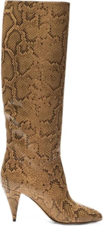 Casadei Venus Basilisco laarzen met python-print Beige