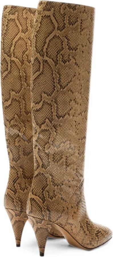 Casadei Venus Basilisco laarzen met python-print Beige - Foto 4