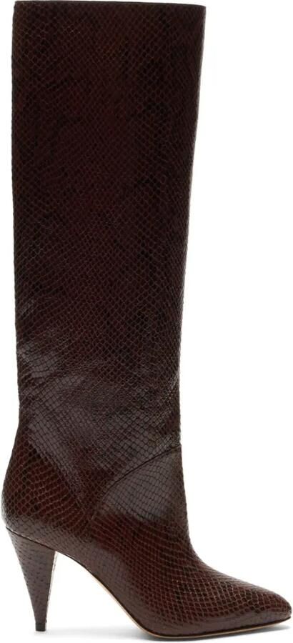 Casadei Venus Basilisco laarzen met python-print Bruin