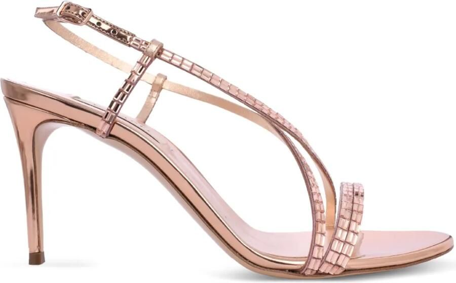 Casadei Verfraaide sandalen met gekruiste bandjes Roze