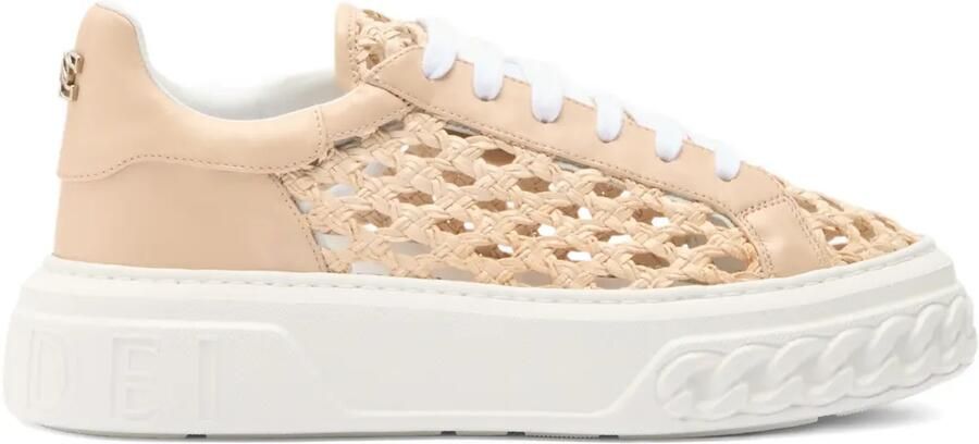 Casadei Versilia Off Road sneakers met plateauzool Beige
