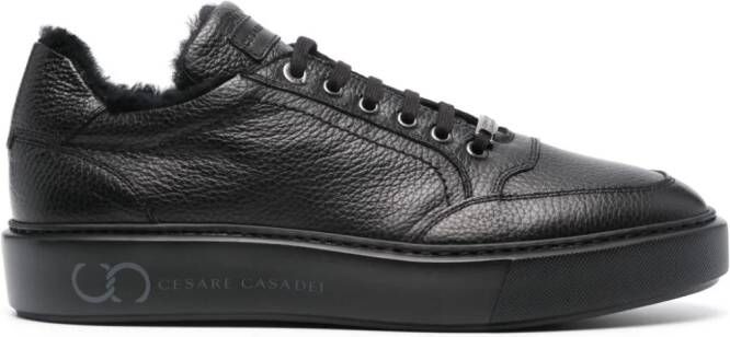 Casadei Cervo leren sneakers Zwart