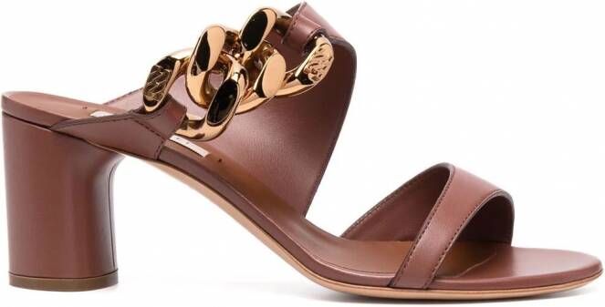 Casadei Chaine sandalen met kettingafwerking Bruin
