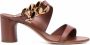 Casadei Chaine sandalen met kettingafwerking Bruin - Thumbnail 1