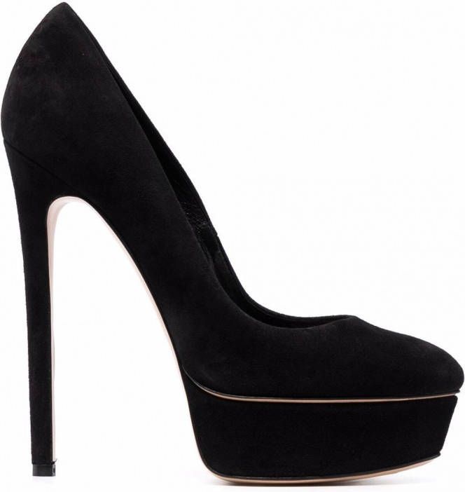 Casadei Flora suède pumps Zwart