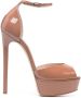 Casadei Flora Tiffany sandalen met plateauzool Bruin - Thumbnail 1