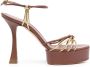 Casadei Julia sandalen met plateauzools Bruin - Thumbnail 1