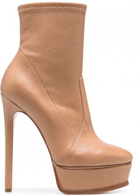 Casadei Laarzen met plateauzool Beige