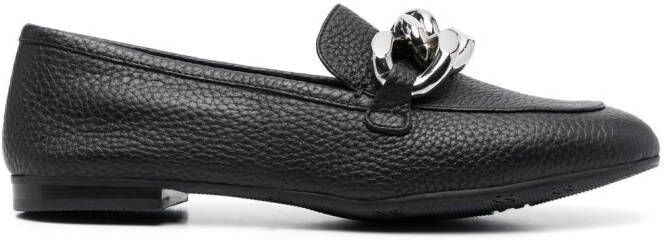 Casadei Leren loafers Zwart