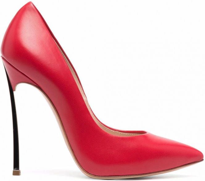Casadei Leren pumps dames leerleerleer 35.5 Rood - Schoenen.nl