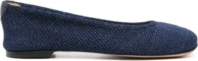 Casadei Gebreide ballerina's met lurex Blauw