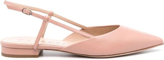 Casadei Slingback ballerina's met puntige neus Roze