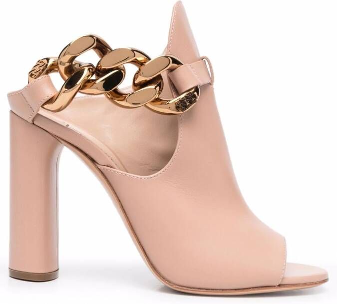 Casadei Pumps met kettingdetail Beige