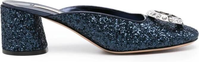 Casadei Ring Cleo 50mm muiltjes Blauw